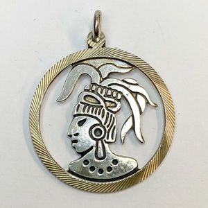 Vintage Taxco SS American Indian Pendant